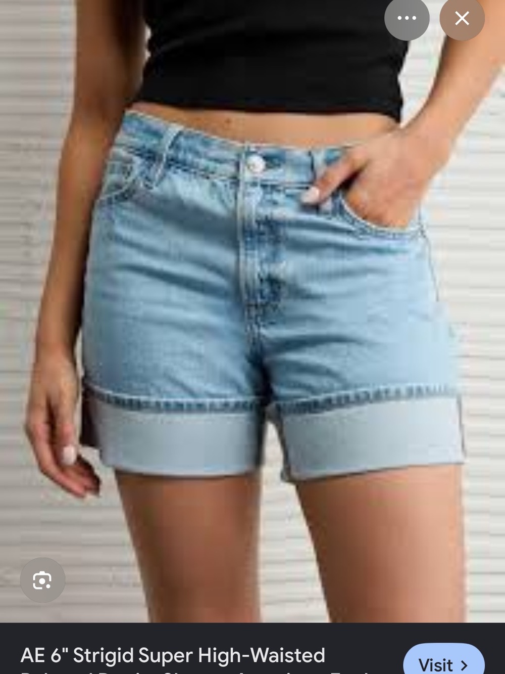 Strigid super high-waisted relaxed denim short